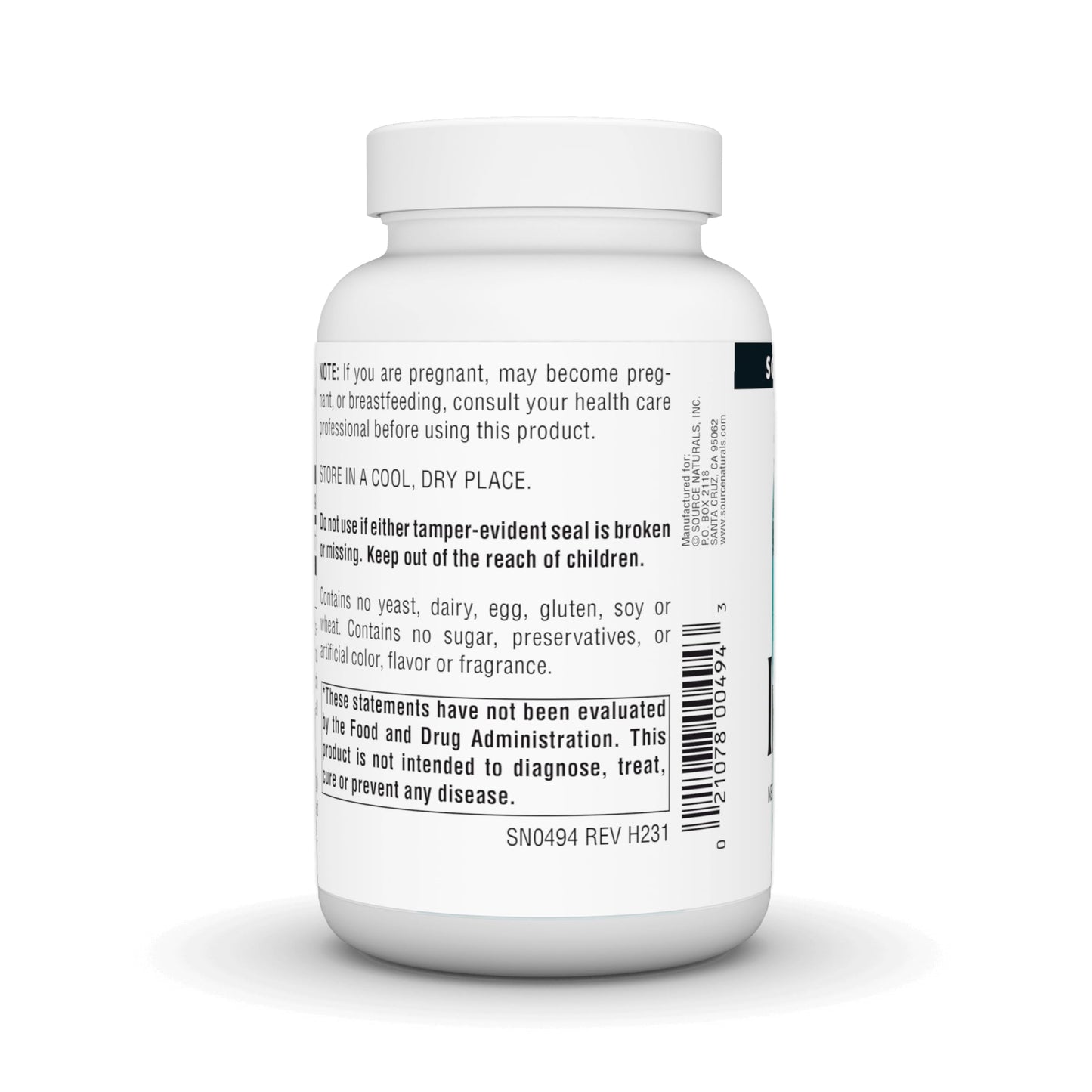 Polvo de inositol Source Naturals sin azúcar ni conservadores