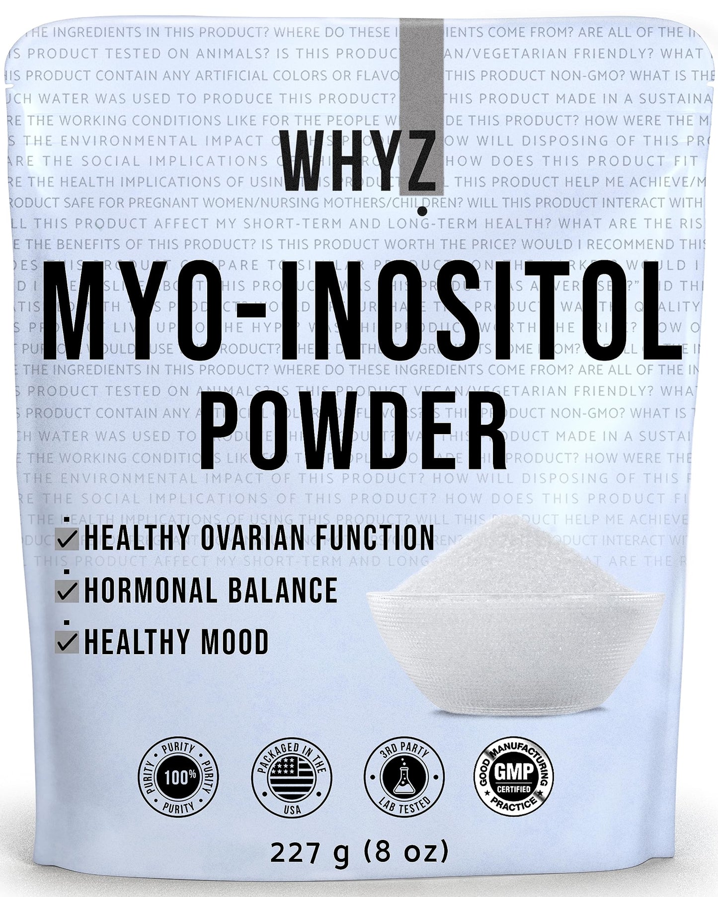 Polvo mio-inositol suplemento natural para equilibrio hormonal