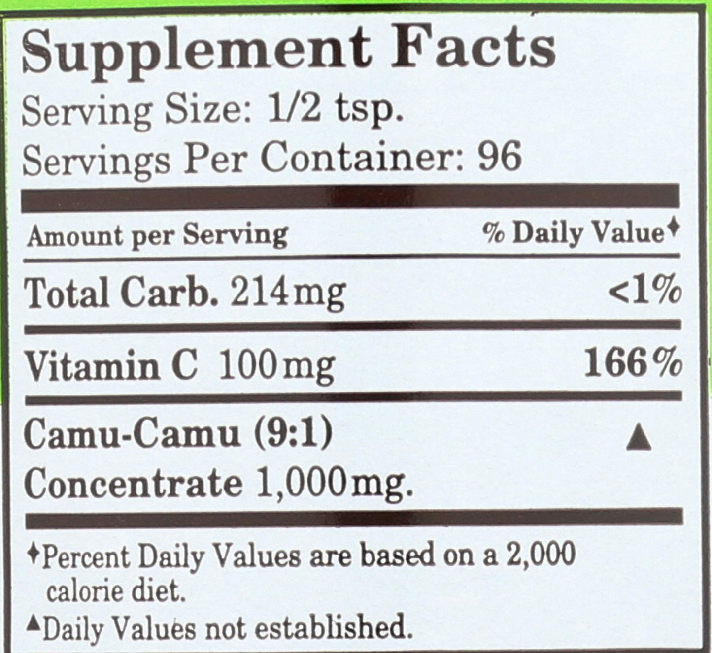 Polvo color natural Royal Camu Whole World Botanicals 3.5 oz