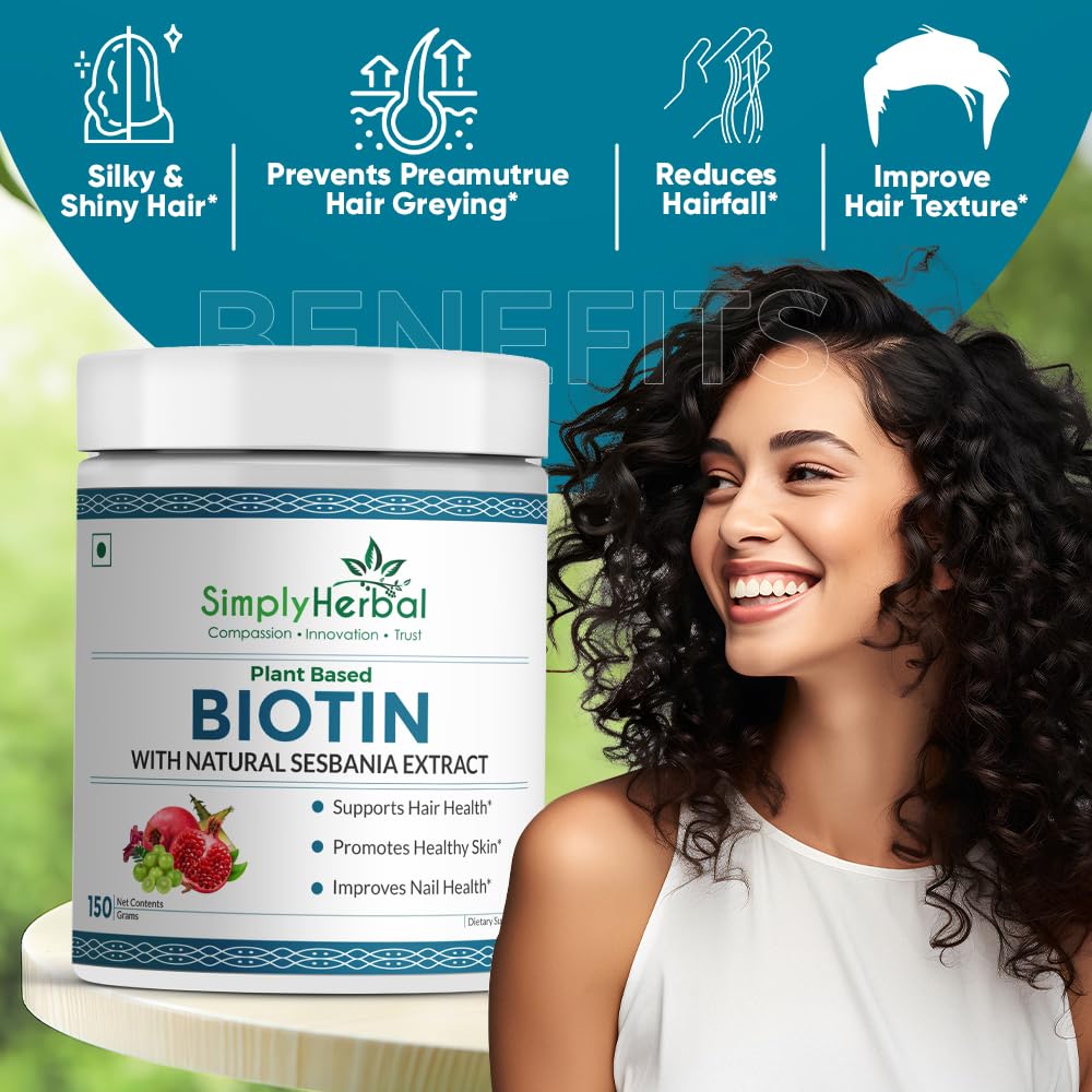 Polvo natural Simply Herbal para cabello y piel saludables