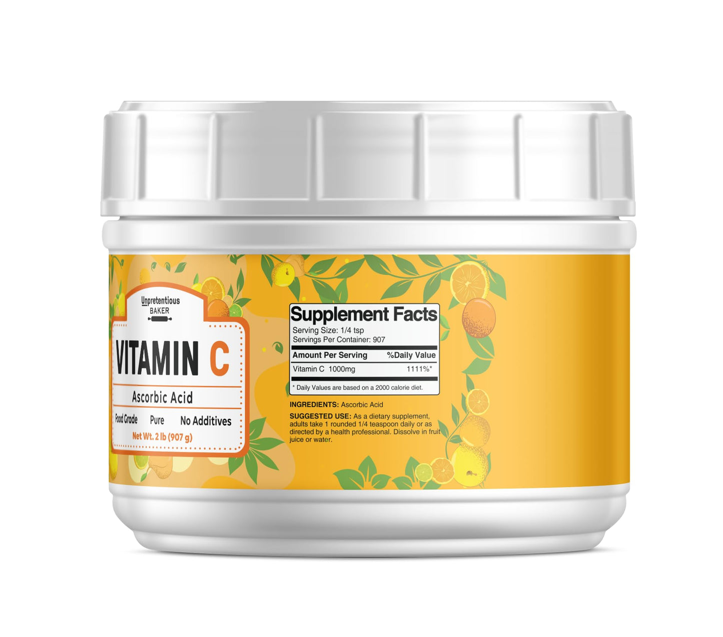 Polvo puro de vitamina C Unpretentious para uso culinario