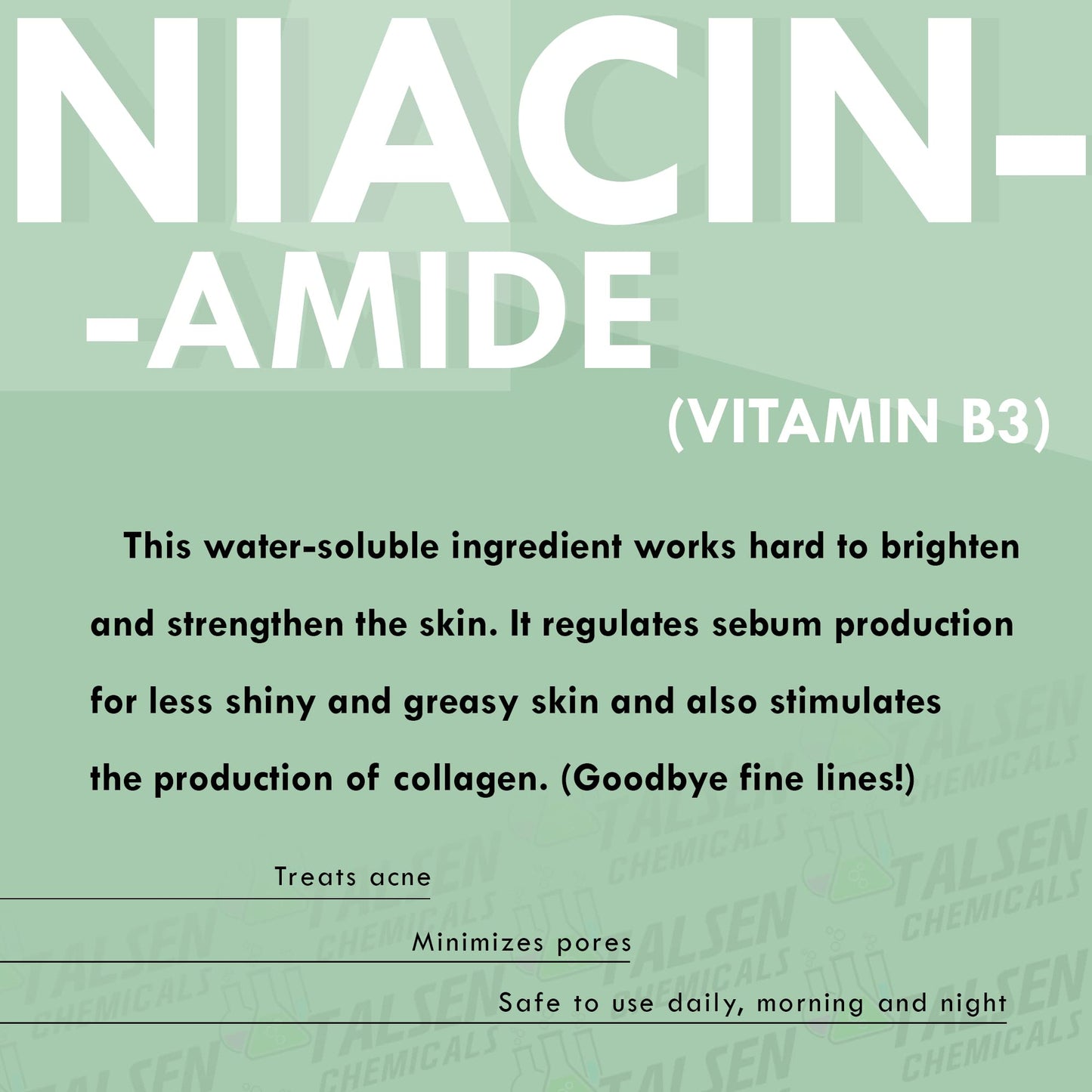 Polvo vitamina b3 niacinamida cuidado de la piel 2 onzas