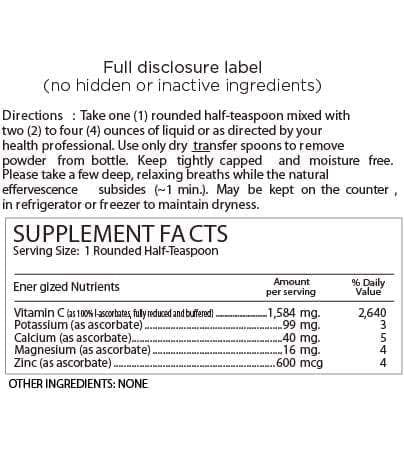 Polvo vitamina C Alkalini-C pureza garantizada