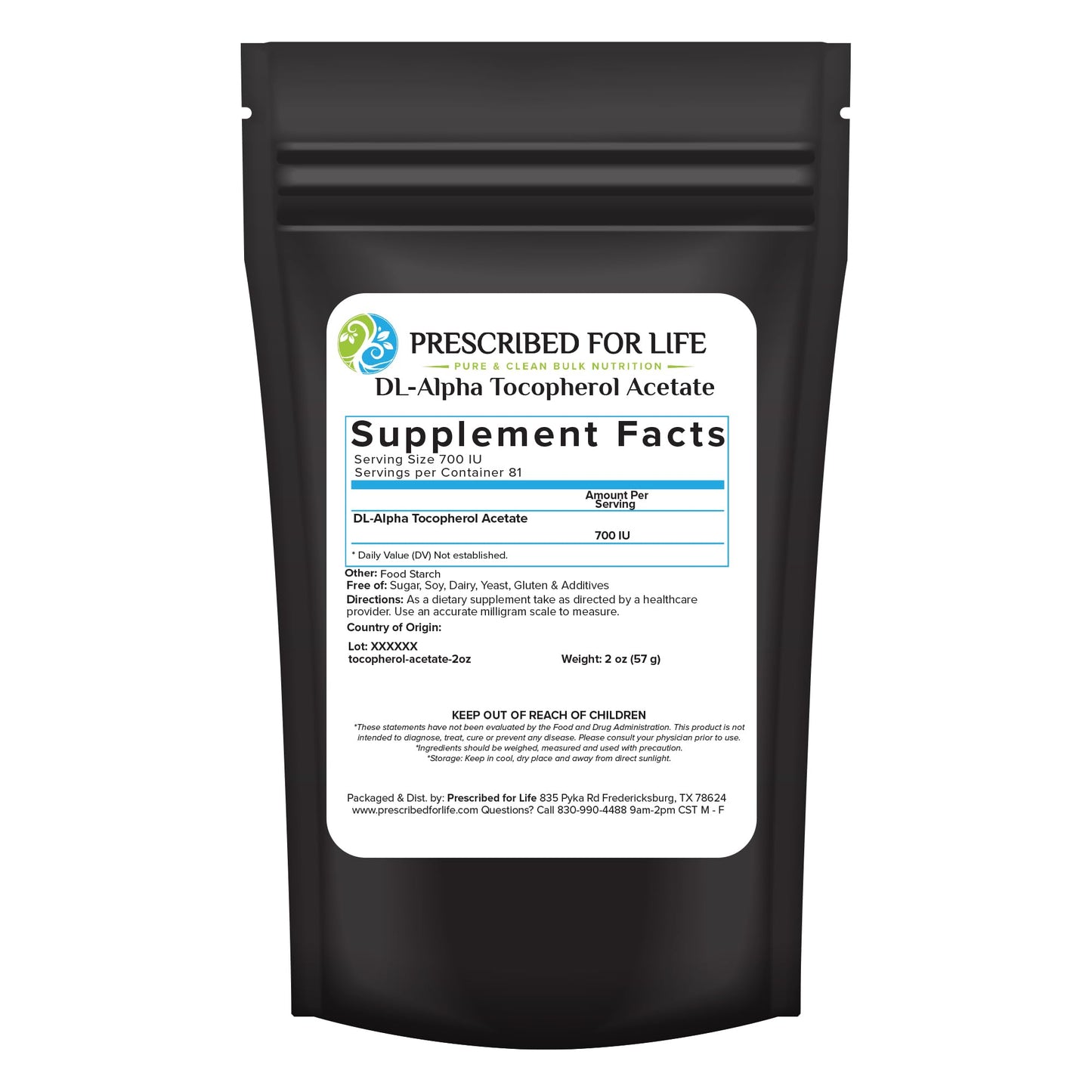 Polvo vitamina e alfa tocoferol 700 ui vegano sin gluten