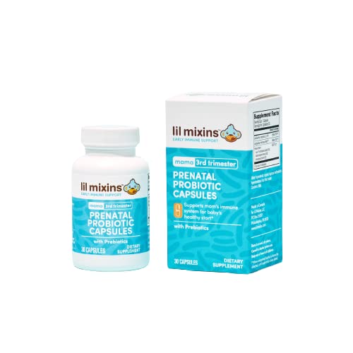Presentación cápsulas Lil Mixins probióticos para embarazo