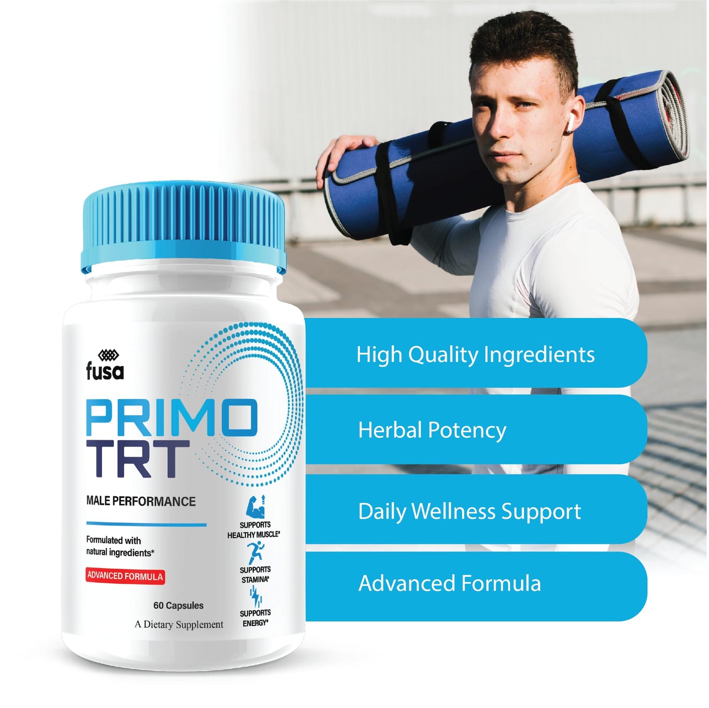 Presentación cápsulas Primo TRT multivitamínico