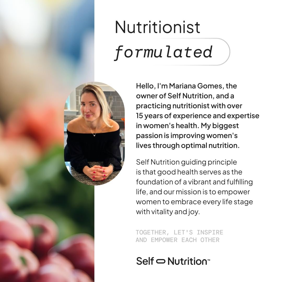 Presentación frontal de suplemento fertilidad SELF NUTRITION