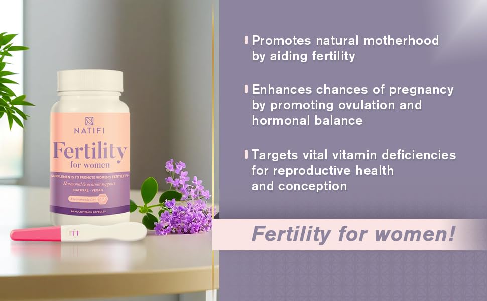 Presentación suplementos Natifi para embarazo y fertilidad