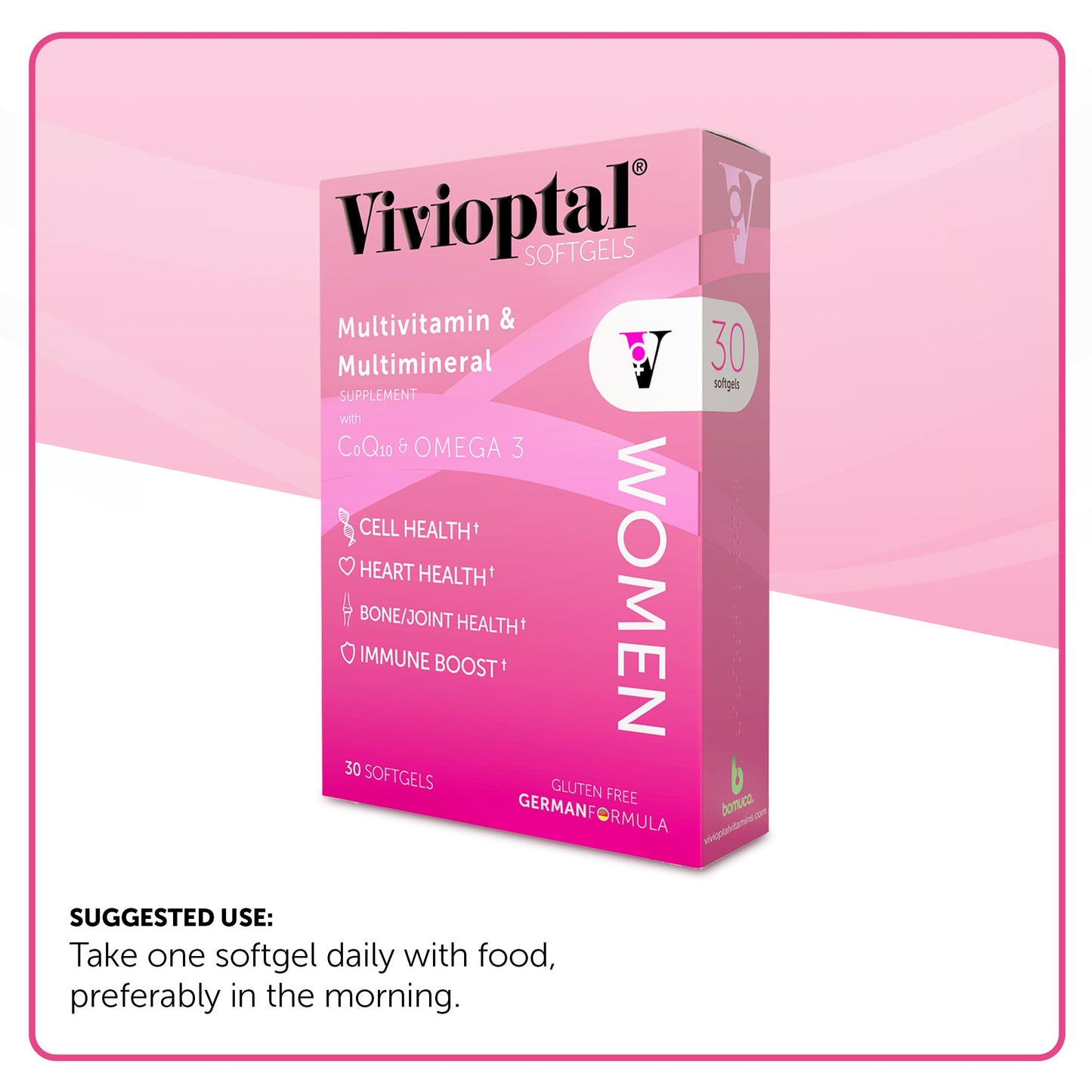 Presentación del producto Vivioptal Mujeres CoQ10 Omega-3