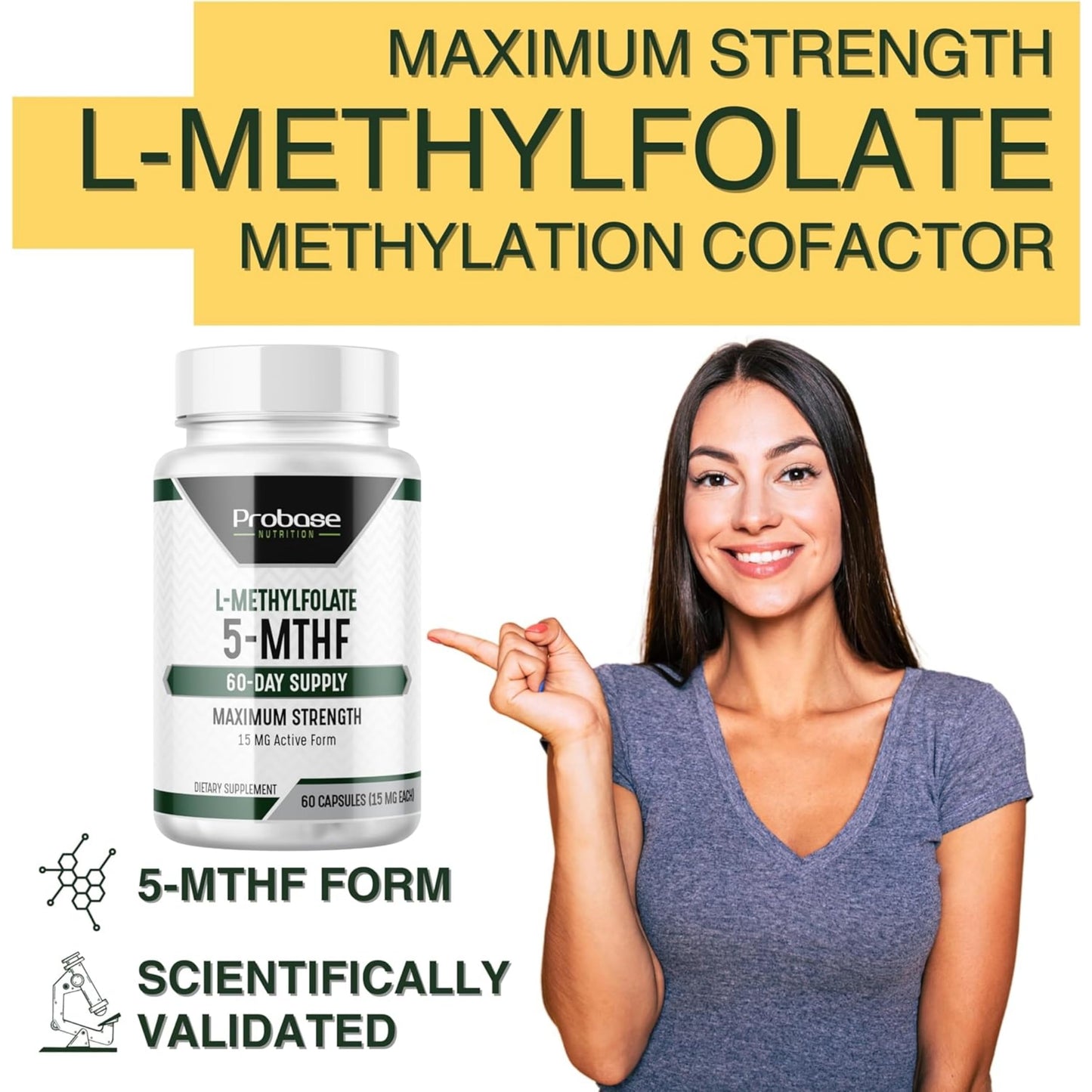 Probase Nutrition suplemento B9 metilfolato