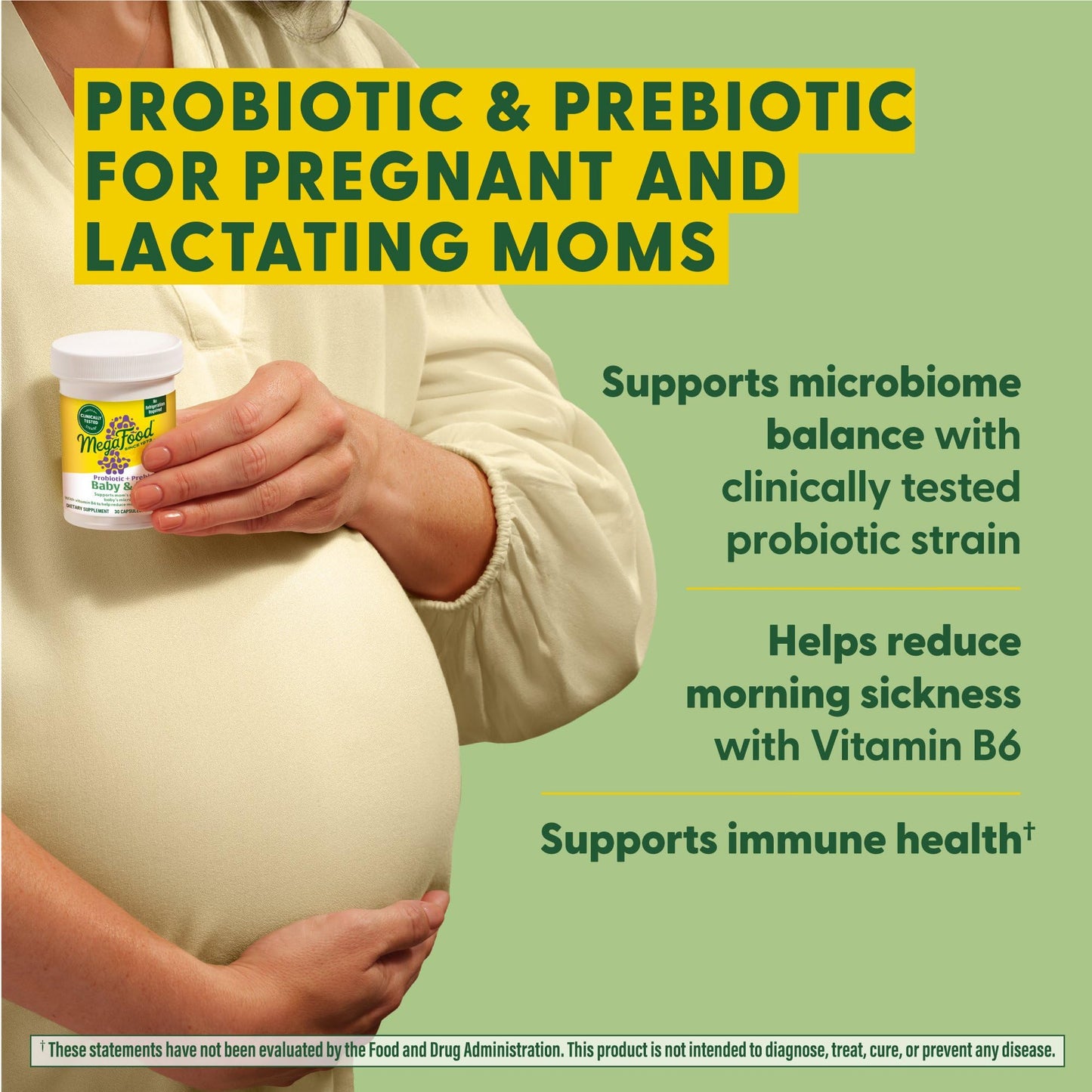 Frasco de probióticos prenatales Baby & Me 2