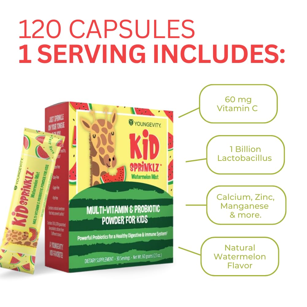 Probióticos y vitaminas en polvo Kidsprinklz