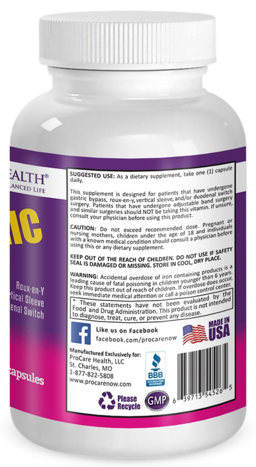 ProCare Health multivitamínico fácil de tragar imagen cápsula