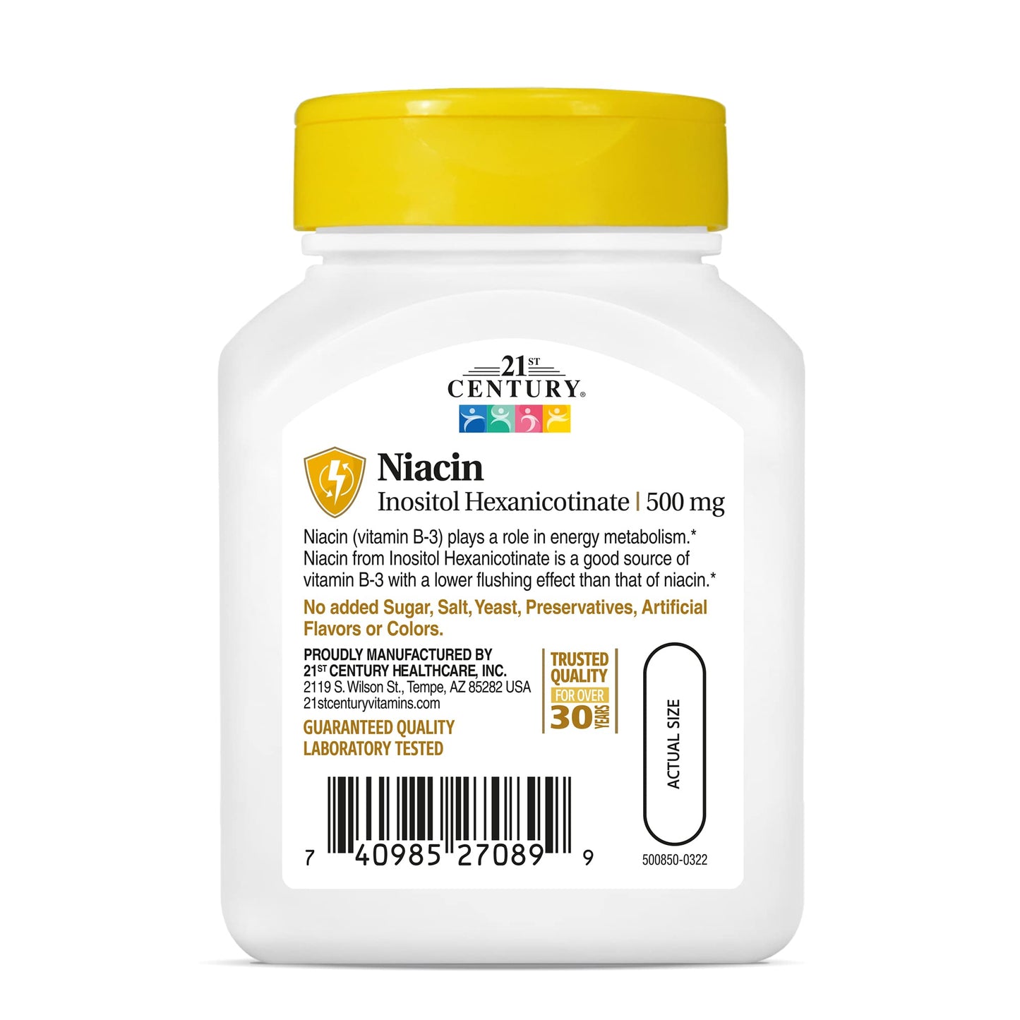 Producto 21st Century Niacina Sin Enrojecimiento 110 cápsulas