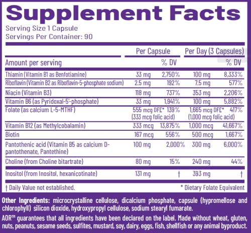 Producto AOR vitamina complejo b apoyo energía y salud