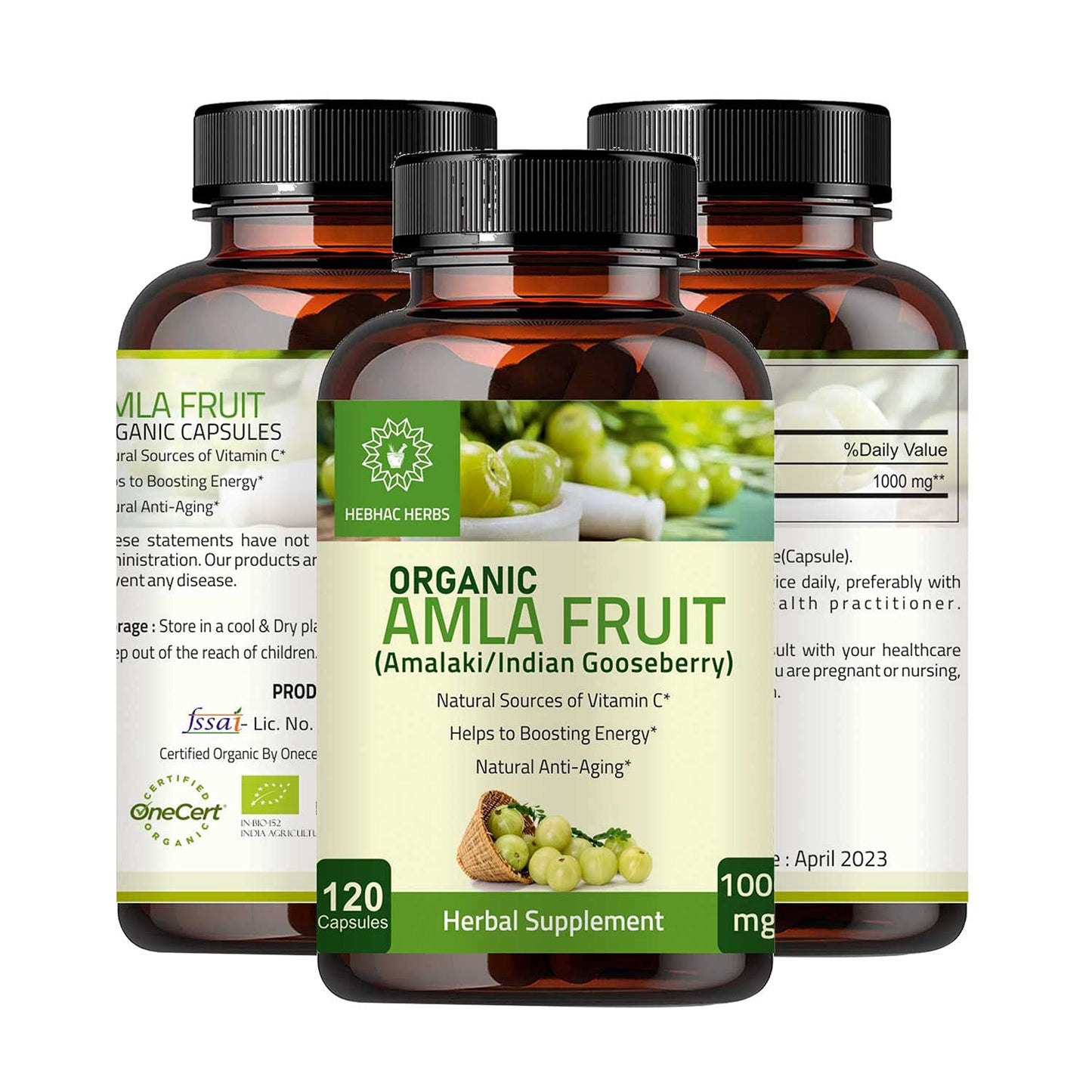 Producto combinado Hebhac Herbs amla y pétalos de rosa