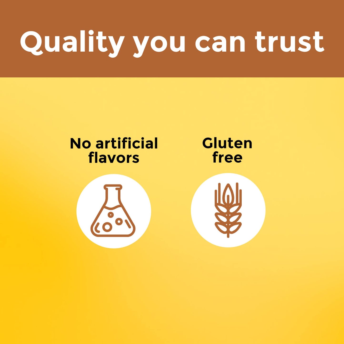 Producto libre de gluten y sabores artificiales