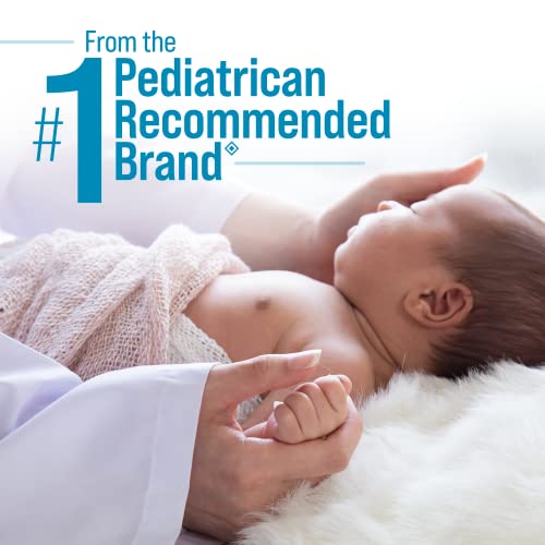 Bebé en brazos de médico con texto de producto recomendado por pediatras