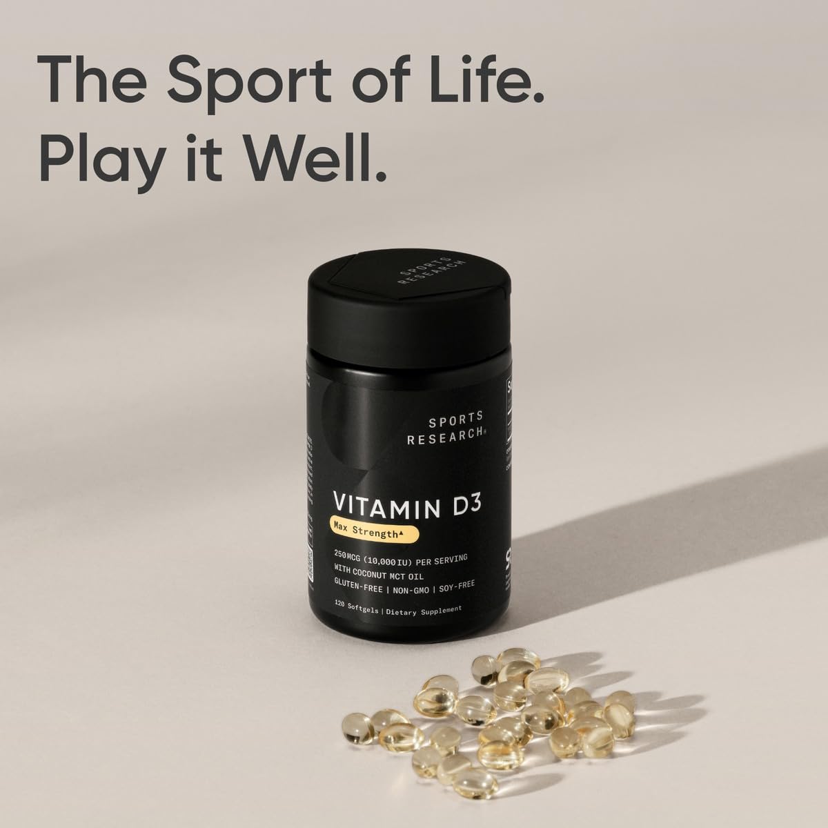 Producto sports research vitamina d3 10000 ui para huesos