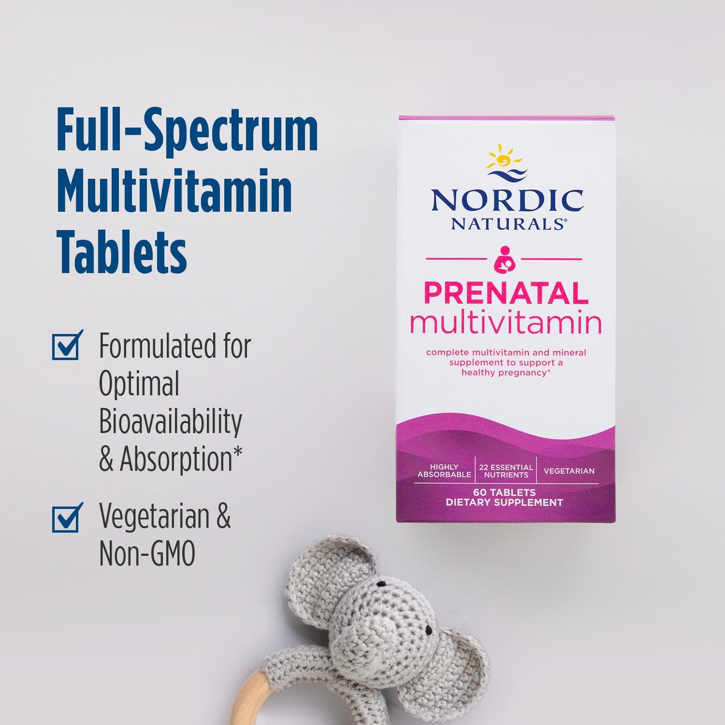 Producto probado y libre de GMO Nordic Naturals prenatal