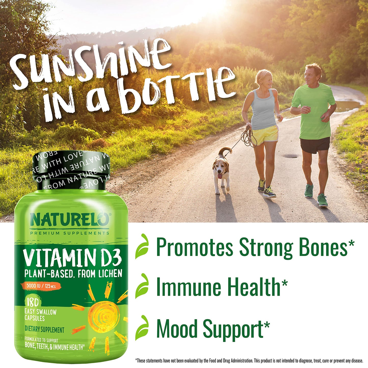 Producto vegano y sin gluten vitamina D3 NATURELO