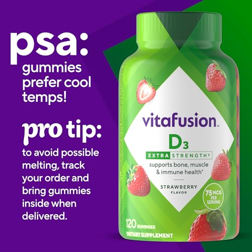 Producto vitafusion gominolas extra fuertes vitamina D3 sabor fresa