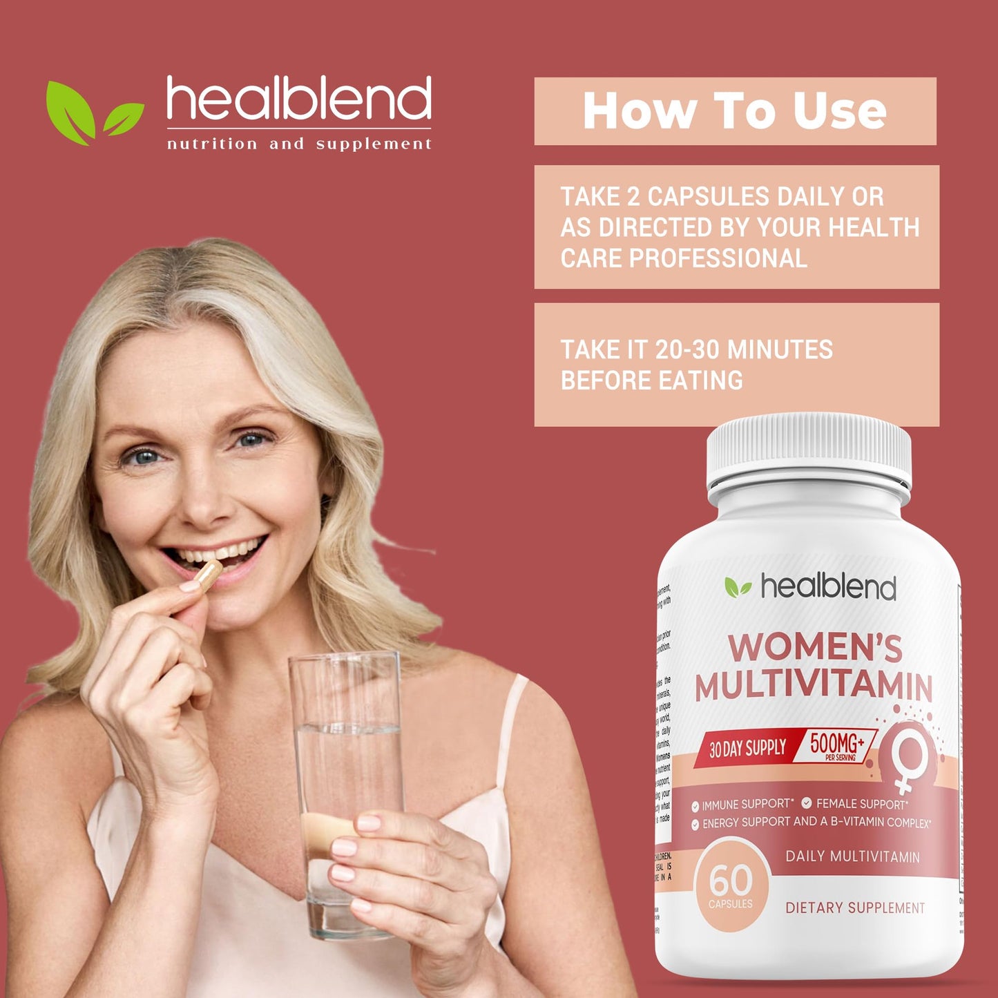 Producto de vitaminas y minerales para mujeres