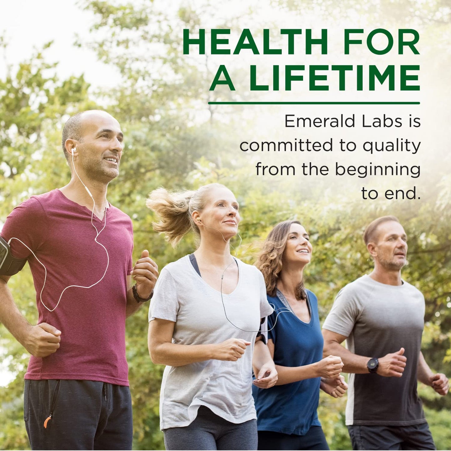 Promoción de salud vitalicia con Emerald Labs multivitamínico para hombres