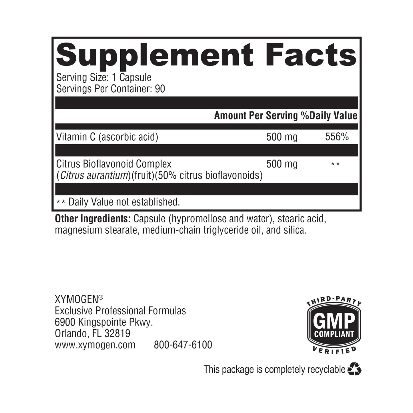 XYMOGEN Bio C promoción suplemento vitamina c