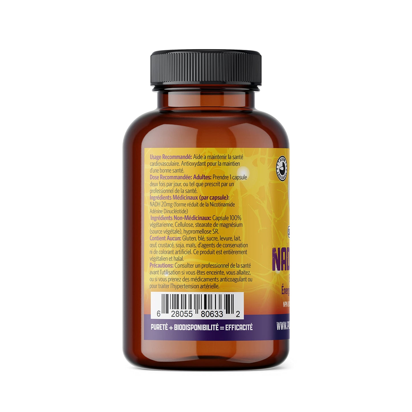 Pure Labs Vitamins NADH 60 cápsulas detalle