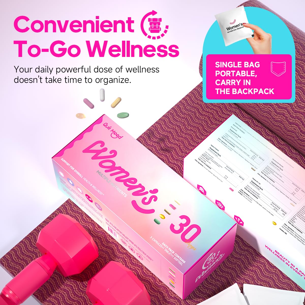 Quit Mood complementa la salud de la mujer con probióticos.