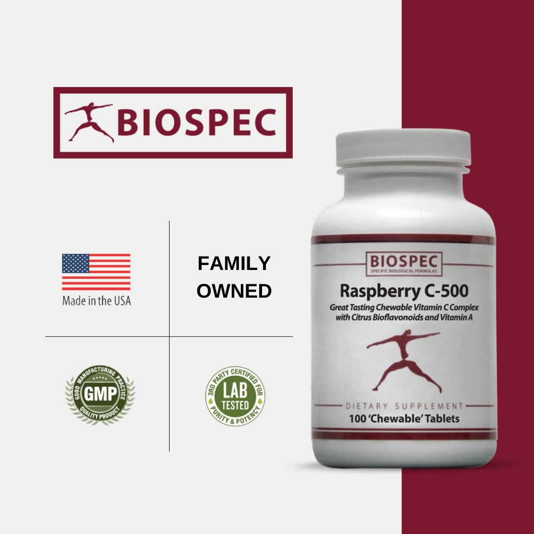 Raspberry C-500 soporte antioxidante con vitamina C y bioflavonoides