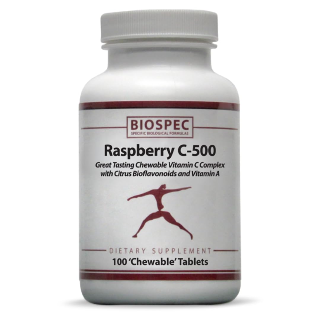 Raspberry C-500 tabletas masticables apoyo inmunológico vitamina C