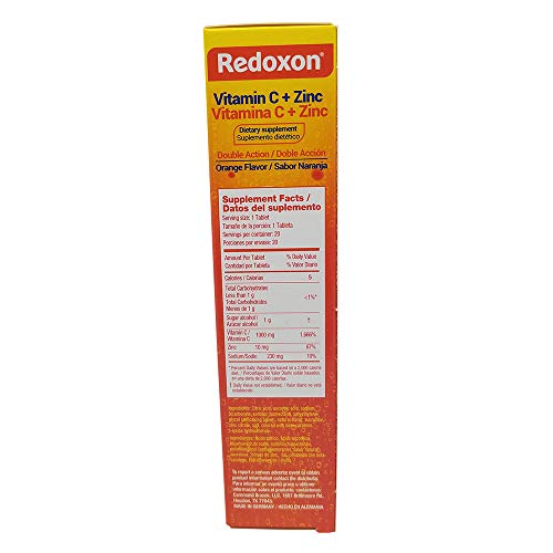 Redoxon tabletas vitamina C doble acción efervescentes