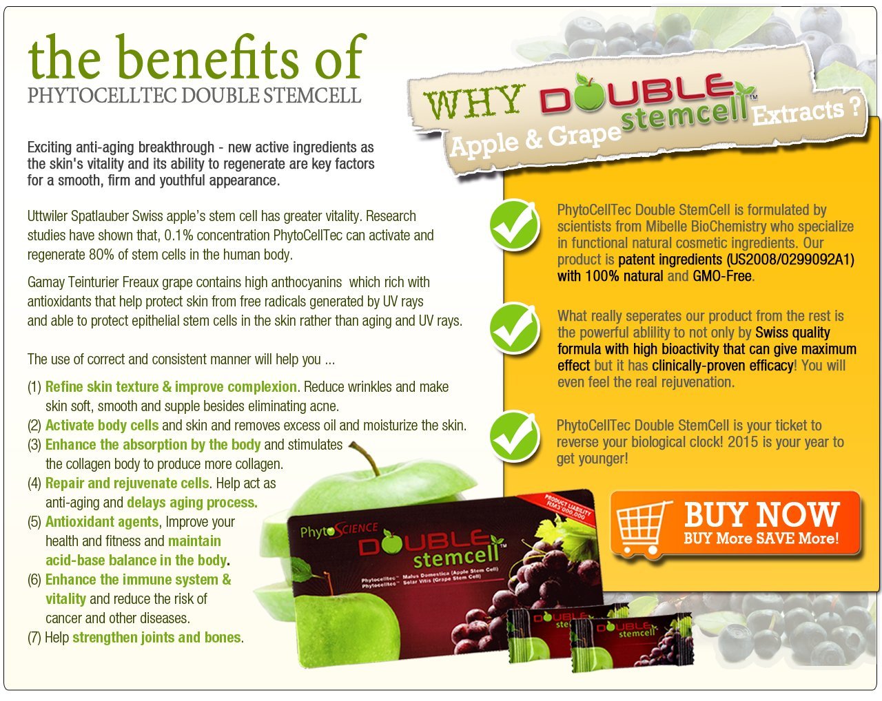 Rejuvenecimiento visible con PhytoScience Double Stemcell