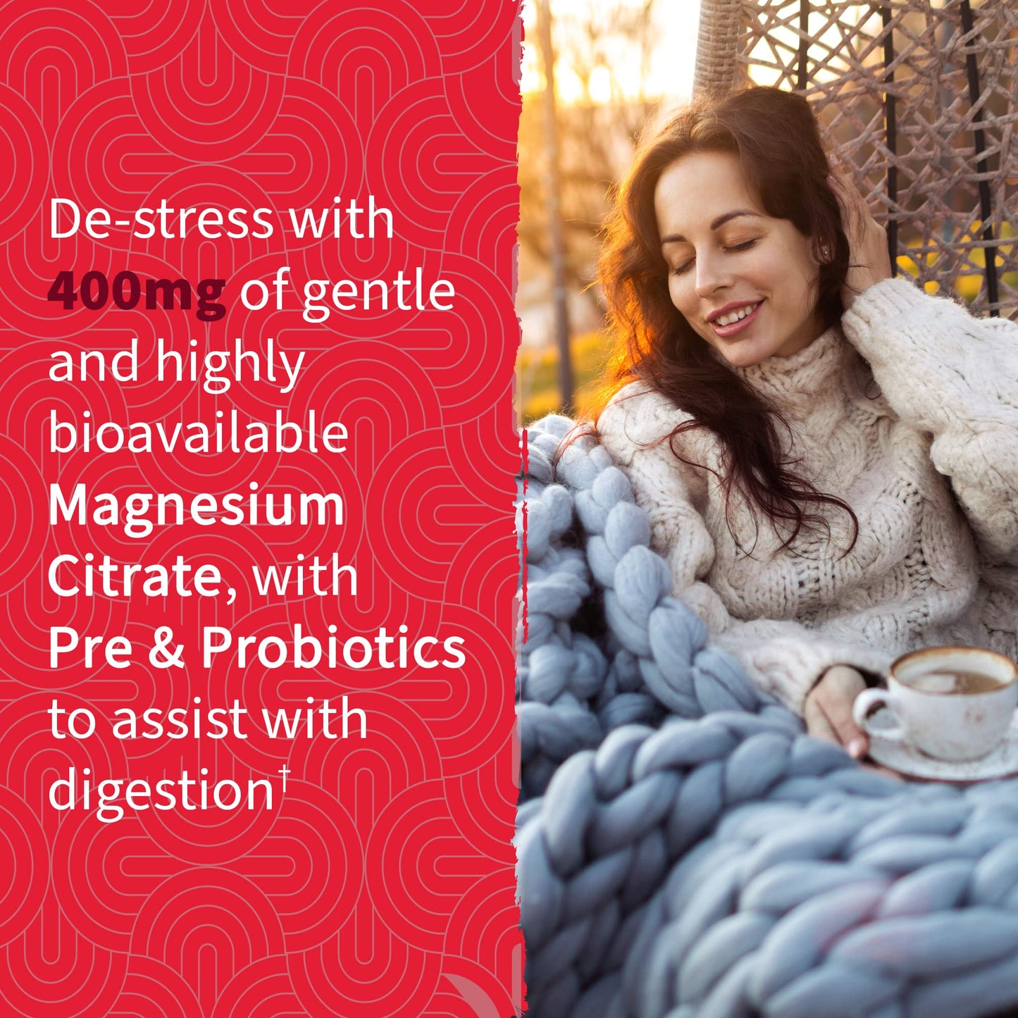 relajación con 400mg de magnesio en gomitas Garden of Life