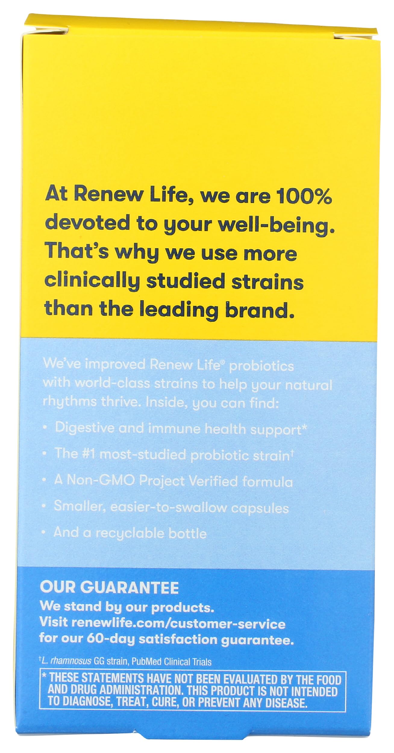 Renew Life PROBIOTIC suplementación cápsulas tubo