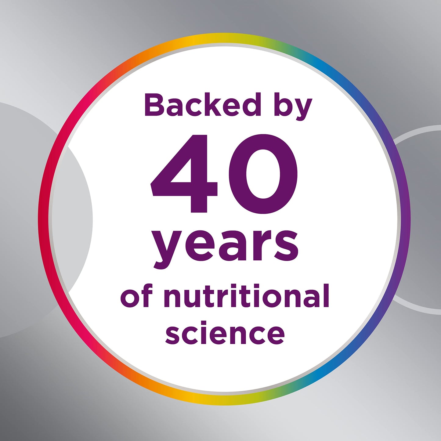 Respaldado por 40 años de ciencia nutricional