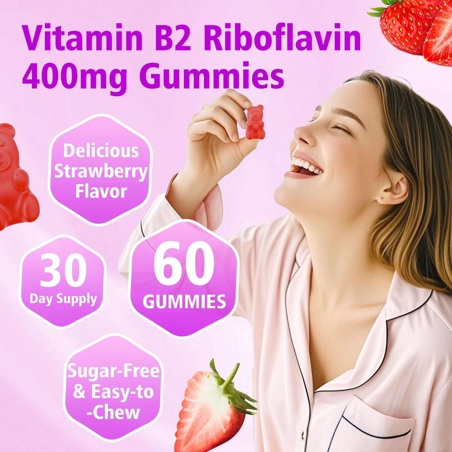 Riboflavina en goma, 120 piezas