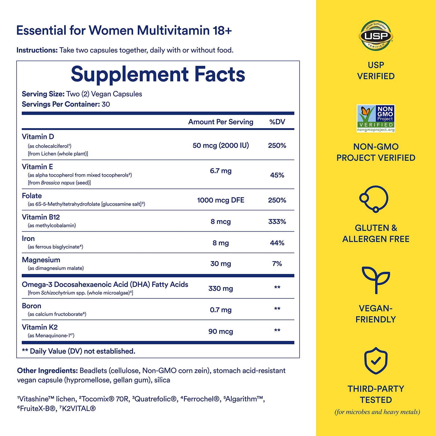 Factores de suplemento del multivitamínico Ritual para mujeres