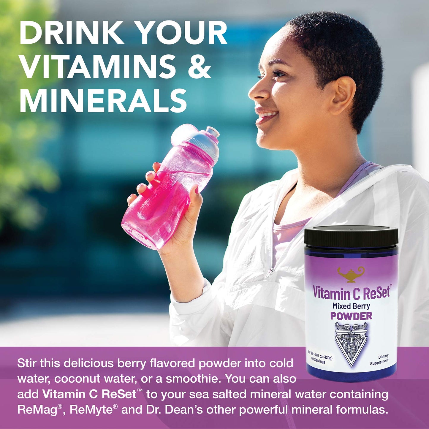 RnA ReSet vitamina C polvo mezcla sabor bayas