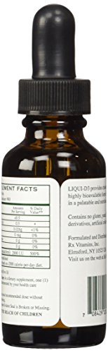 Rx Vitamins Liqui-D3 vista lateral botella