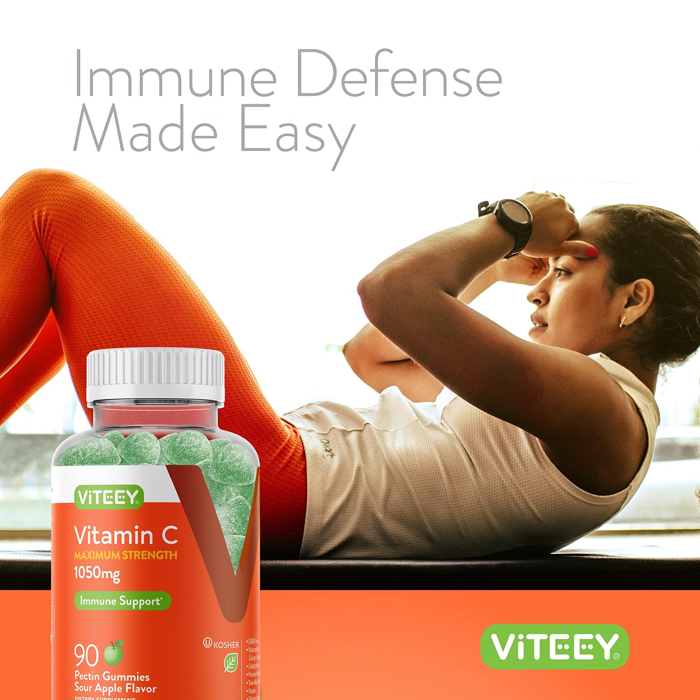 Sabor frutal gomitas vitamina c veganas Viteey
