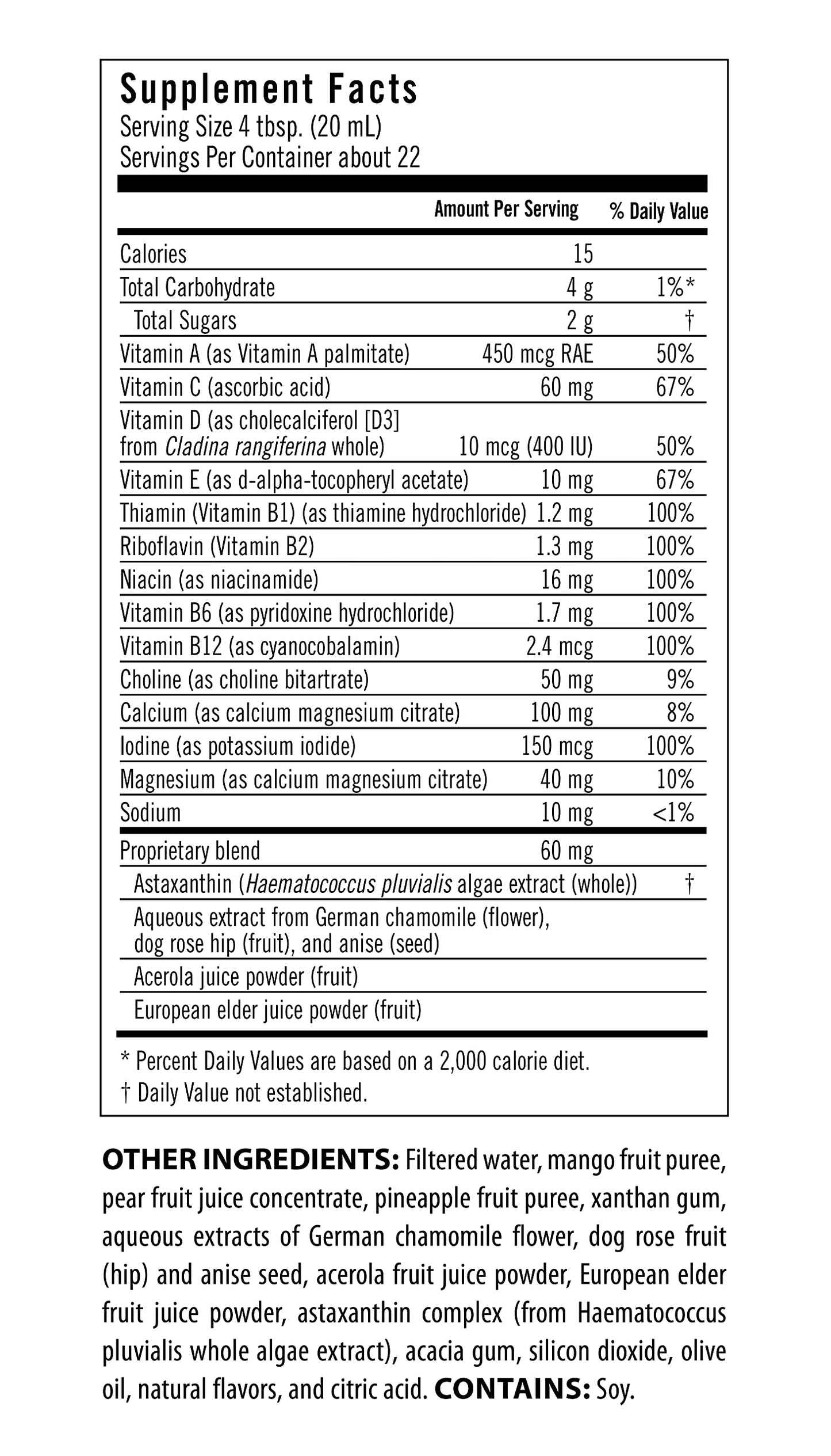 sabor multivitamínico líquido Flora