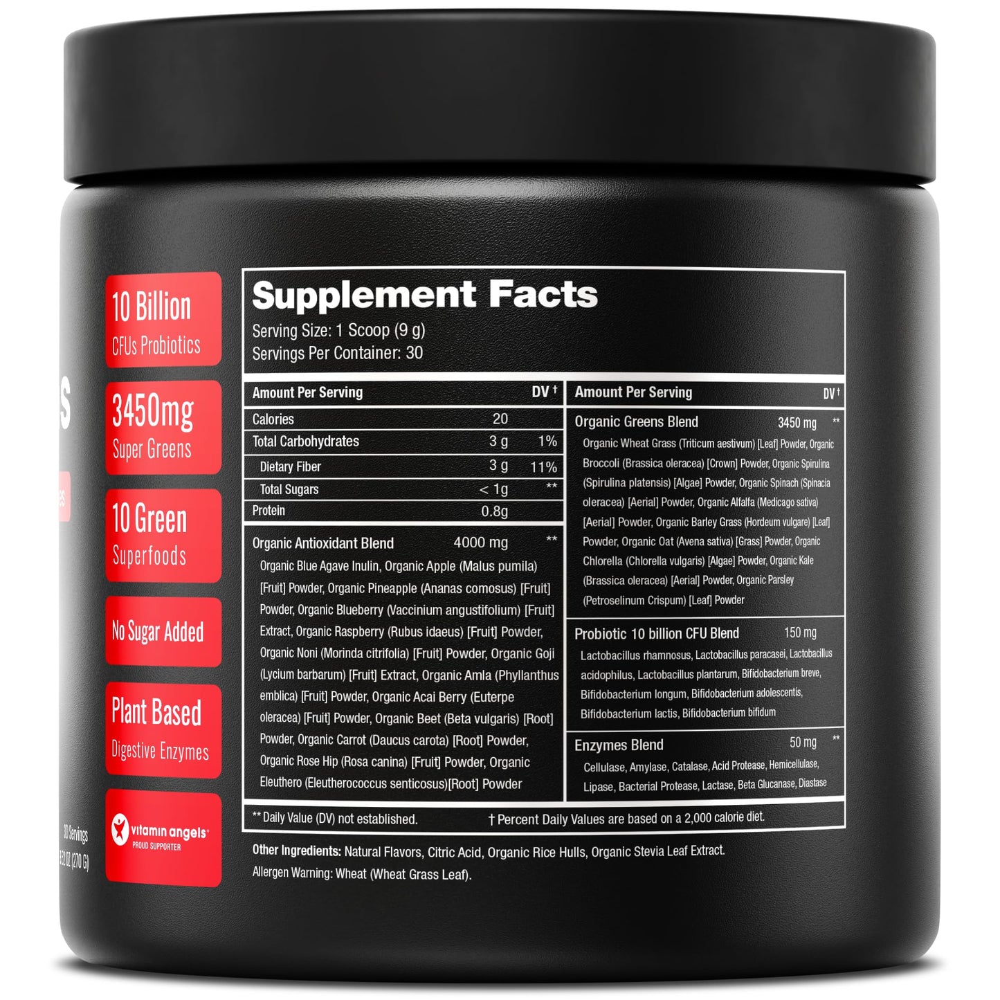 Sabor y nutrición polvo NutraChamps Super Greens sandía
