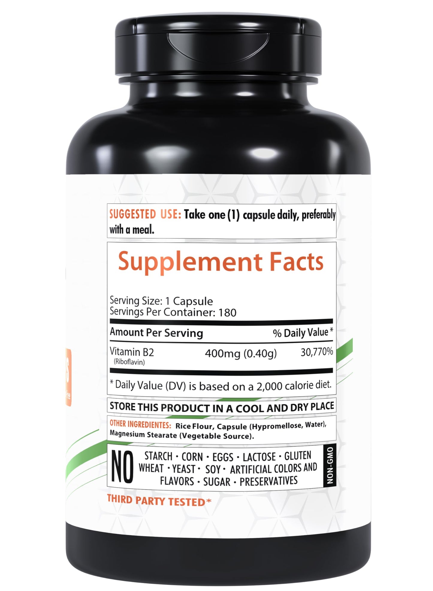 Salud suplemento cápsulas vitamina b2 de alta potencia