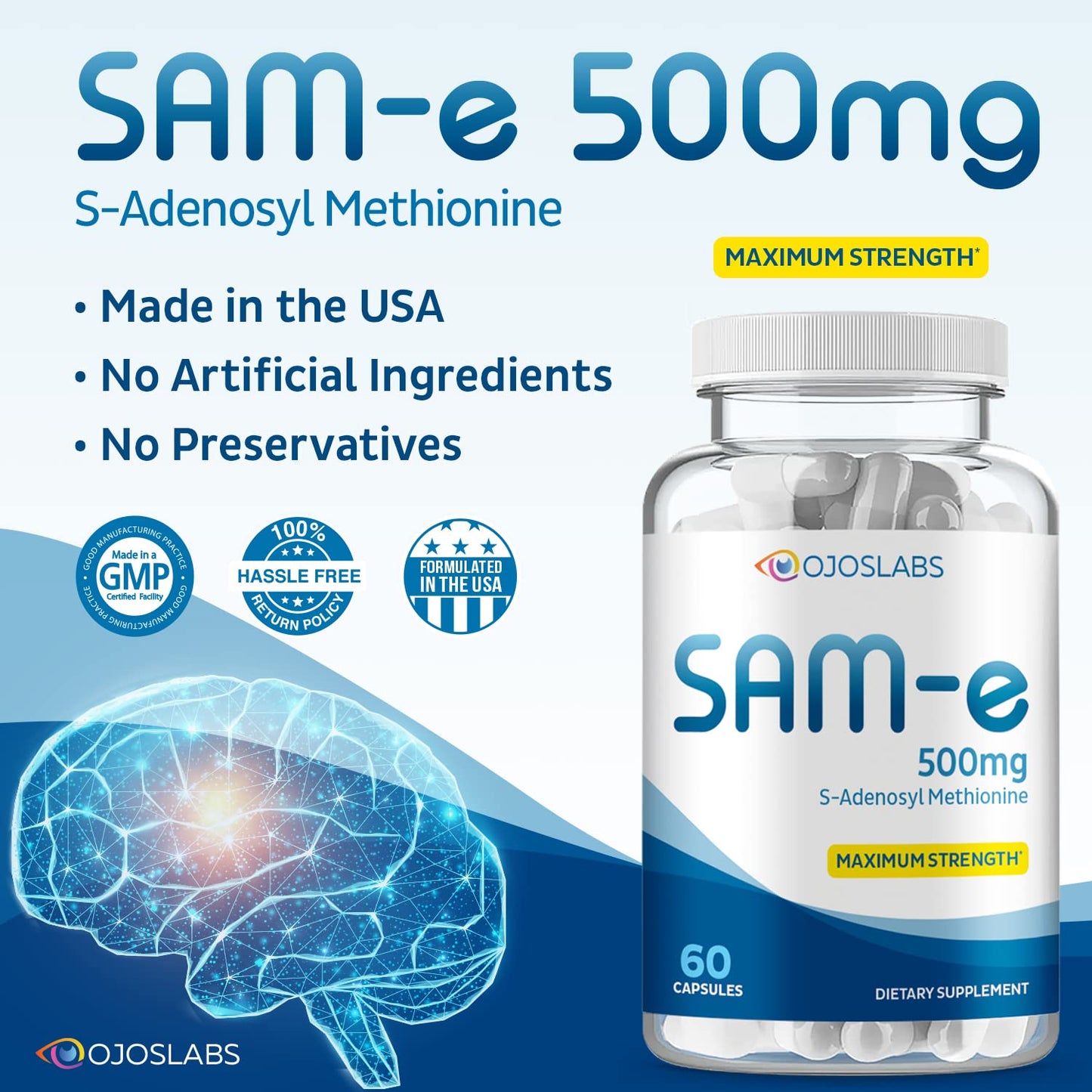 SAM-e 500mg OjosLabs características y beneficios