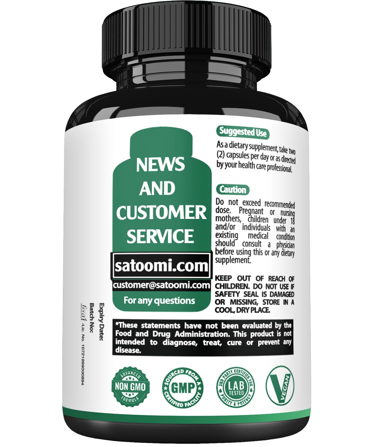 Satoomi NAD+ suplemento vegano y no GMO para energía