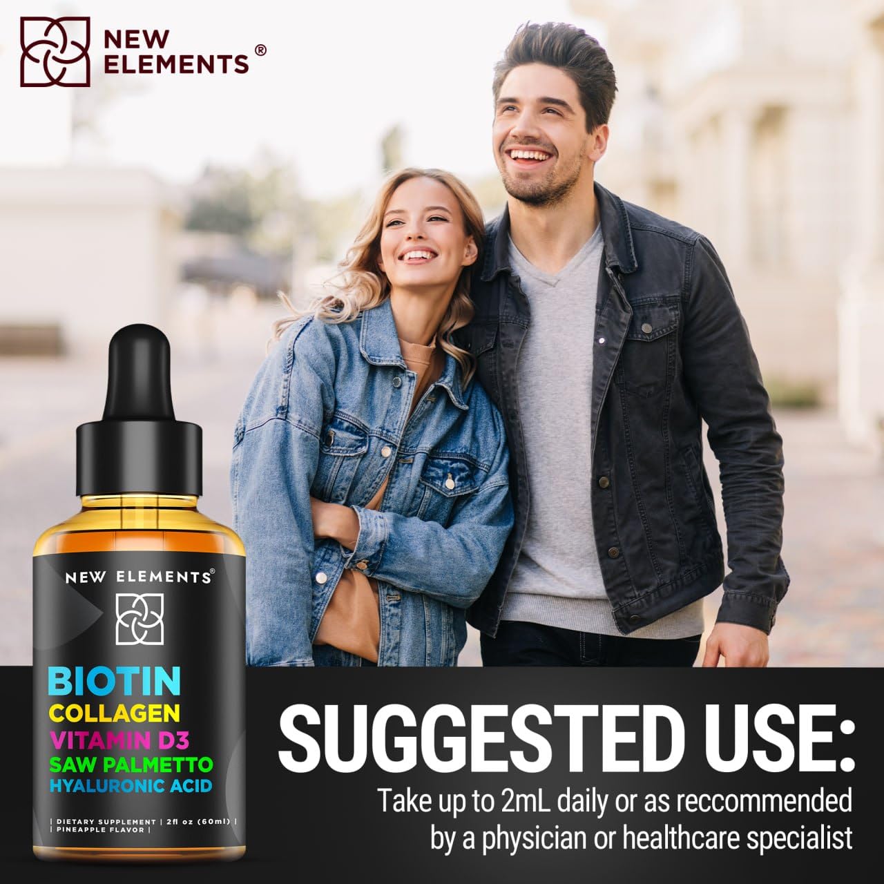 Saw palmetto colágeno vitaminado en gotas para crecimiento cabello