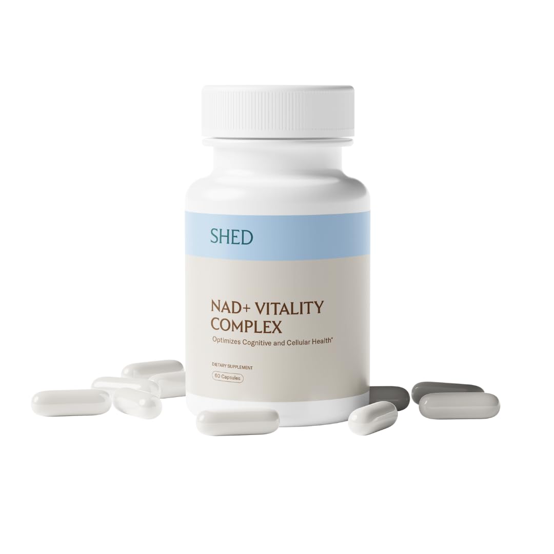 Frasco de Shed NAD+ complejo vitalidad 60 cápsulas